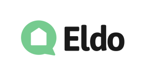 Logo Eldo avec maison stylisée verte