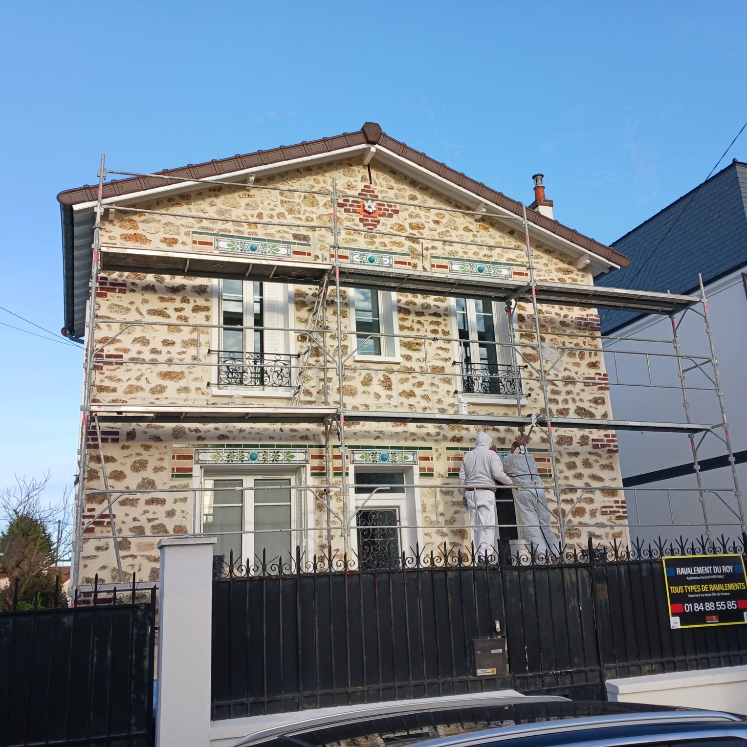 Façade avant intervention des façadiers Raval d'Oise à Saint-Gratien, état d'origine